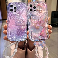 For IPhone 17 16 11 Pro 13 15 7Plus Pro Max 8 6 6s XR XS Shiny Rhinestone Butterfly Case