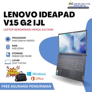 (Langsung Diproses) Laptop BARU Lenovo Ideapad V15 - G2 IJL intel N4500 ram 4gb ssd 256gb nvme 15,6"