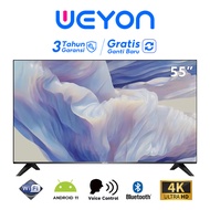 WEYON TV Smart Android 55 inch 50 inch 65 inch  murah promo TV LED Digital 50 inch 55 inch 65 inch Murah Promo 4K UHD-Youtube-Android 11.0-/LAN/WIFI