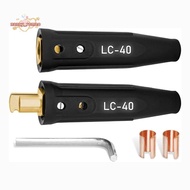 LC40 Cable Connector Set, Includes Black Male & Female Connectors Cable Capacity: 1/0 to 2/0 (50-70m