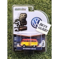 Greenlight Club Vee-Dub Series 11 1964 Volkswagen Samba Bus #30000-B Shell Oil Yellow & Red (1:64)