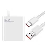 Original Xiaomi 67W Turbo ที่ชาร์จความเร็วสูง6A Type-C ชุดสายเคเบิลสำหรับ Xiaomi 10Pro 11 Ultra 36นา