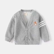 Áo khoác cardigan cho bé WAPYPY áo len khoác thu đông họa tiết gấu đáng yêu hàng xuất Âu Mỹ