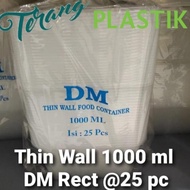 ready thinwall DM 1000 ml rect murah