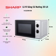 Lò Vi Sóng Sharp R-G225VN-BK (20L)-Hàng Chính Hãng