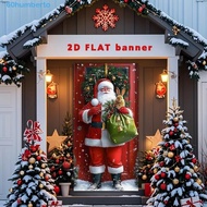 HUMBERTO Christmas Door Banner, Rabbit Pattern Polyester Fiber Santa Claus Decoration, 90x180cm 2D F