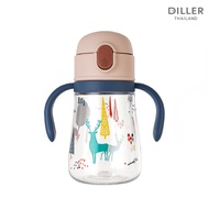 [ส่งจากไทย] Diller Tritan Flask 350ml DT-4004 กระติกน้ำฝากดหลอดพร้อมสายสะพายและมือจับ BPA FREE รับปร