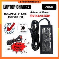 ITECHGADGETS Asus Charger Laptop Asus Laptop Charger Asus Adapter Charger 4.0mm x 1.35mm 19v 3.42a 6