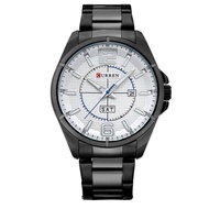 Curren นาฬิกาข้อมือผู้ชาย แท้ 100% หน้าปัดเรียบเท่ห์ น้ำหนักดี แสดงวันที่  สายสแตนเลส รุ่น C8271 พร้