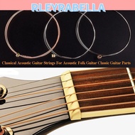RLEYRABELLA Folk Guitar Strings, Bronze Color 3 Styles Classical Acoustic Guitar Strings, Stainless 