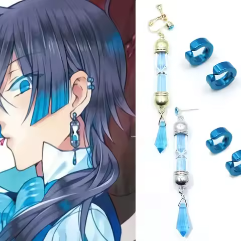Anime Vanitas Earrings The Case Study of Vanitas No Karte Props Hourglass Earrings Ear Cuff Cosplay 