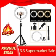 26cm LED Ring Light with 2.1M Tripod Stand Youtuber FB Live Mobile Phone Shooting Lightning Tiktok L