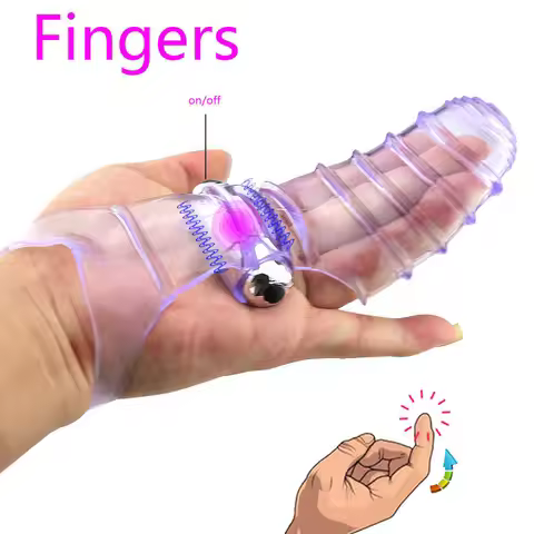 Masturbation Finger Ring Vibrator Vibrating Orgasm G Spot Citoris Stimulator Finger Sleeve Vibrator 