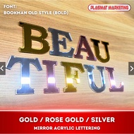 2 Inch Custom 3D Acrylic Alphabet/ Lettering (A - N) House Number Plate - Bookman Old Style