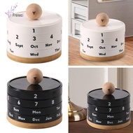 [Freneci] Perpetual Calendar Rotary Perpetual Desk Calendar Versatile Art Desktop
