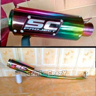 Knalpot Racing SC PROJECT Bunglon Revo absolute Revo fit Revo X Revo 110 Honda Blade Knalpot SC PROJ