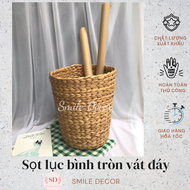 Giỏ lục bình đựng đồ Smile Decor giỏ tròn đựng trái cây làm giỏ quà cắm hoa florist chụp ảnh