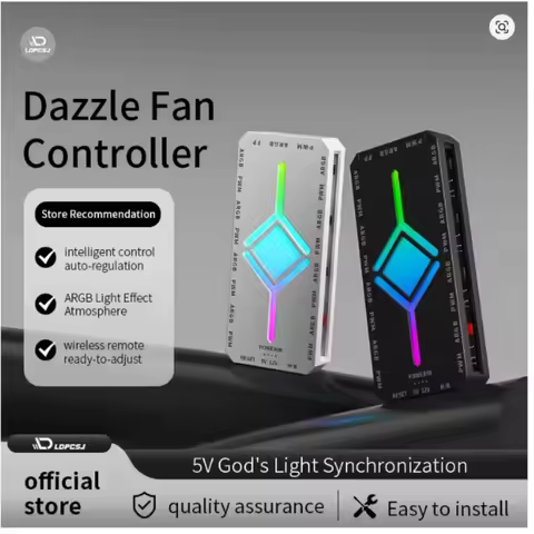 5V 3pin Fan Hub ARGB PWM 4pin 1 To 9 Ports Splitter SATA Power Magnetic Suction ARGB Fan Controller