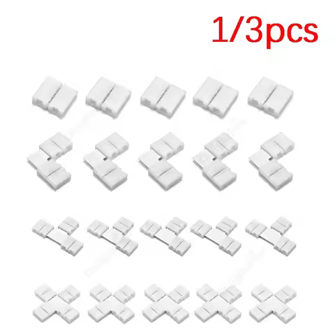 2/4/5PIN LED Strip Connector Solderless L/T/X Shape Corner 8/10/12mm Terminals for WS2811 WS2812 352