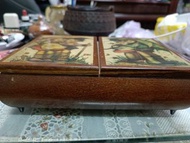 瑞士 古董 原木 音樂盒 珠寶盒 /絕版收藏