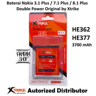 Baterai XTRIKE Double Power Original Nokia 3.1 Plus 7.1 Plus 8.1 Plus HE377 HE362 Batre Batrai Batte
