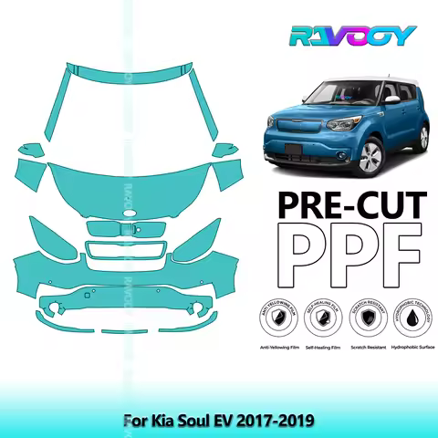 8.5Mil Precut Paint Protection Film PPF Clear Bra Front Kit For Kia Soul EV 2017-2019