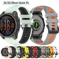 26/22/20mm Watchband Suitable For Garmin Fenix 8 /Garmin Enduro 3 Strap Silicone Quick Fit Wristband