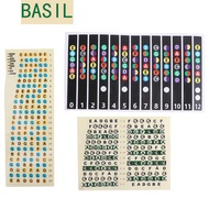 BASIL Guitar Note Sticker Learning Portable Frets Note Decal Fingerboard Stickers Musical Scale Begi