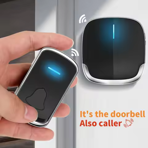 Outdoor Wireless Doorbell EU Plug 300M 23A 12V Battery Waterproof Smart Home Wall Penetrating Door B