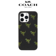 【COACH】iPhone 15系列 精品真皮手機殼 小恐龍/ iPhone 15 Pro Max