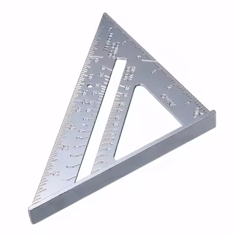 7" Triangle Square Ruler Aluminum Alloy Speed Square Protractor Miter For Carpenter Measurement Tool
