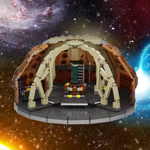 MOC Time Travel 10th Doctor Tardis Building Blocks, Retro Sci-Fi Machine Model Kit Galactic Adventur