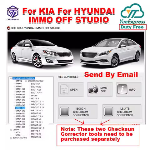 For KIA For HYUNDAI IMMO OFF STUDIO For SIM2K14X 34X for DELPHI MT38 MT86 For BOSCH M797 Work Offlin