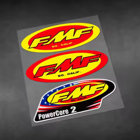 2Pcs Off Road Motorcycle Car Sponsor Sticker Exhaust Pipe Decoration Decals Helmet Waterproof Reflec