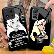 Alice in wonderland 03 Glass Phone Case For Xiaomi POCO X3 X4 GT NFC X5 X6 PRO 5G F3 F4 F5 M3 M4 M5 