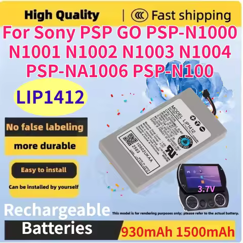 For Sony PSP GO LIP1412 Rechargeable Battery 930mAh 1500mAh Batteries for PSP-N1000 N1001 N1002 N100