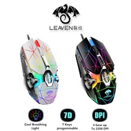 LEAVEN RGB Metal Base 7 Keys Marco Gaming Mouse Q7/4000 DPI/mouse