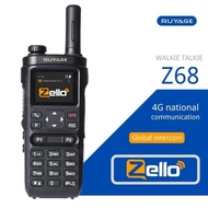 Ruyage Z68 Zello Walkie Talkie 4G พร้อมกับซิมการ์ดวิทยุระยะไกลแบบมืออาชีพที่มีประสิทธิภาพสองทาง J46 Radio100km