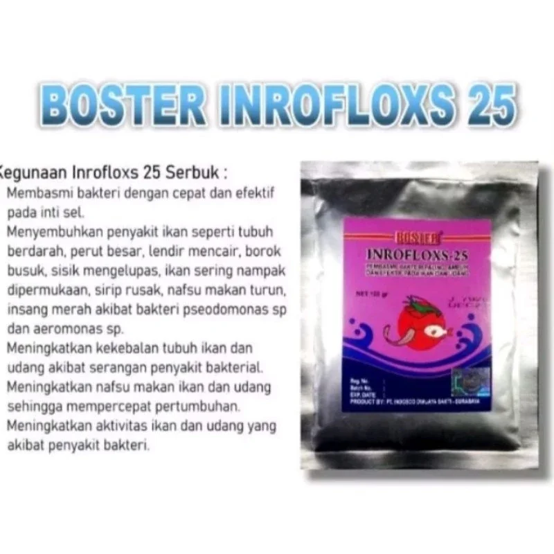 Boster inrofloxs 25 serbuk  100gr