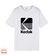 การถ่ายภาพโลโก้เสื้อยืดผู้ชายกล้องม้วน Retro แขนสั้น Vintage Korea Kodak T เสื้อ O คอฝ้ายออกแบบเสื้อ