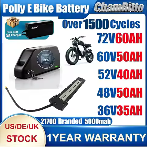 Electric bike Down Tube 48V 52V 30ah Battery 60V 72V 3000w Electric Bicycle Bateria1500W 40ah 50 60a