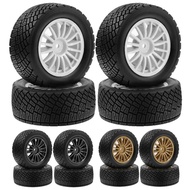 4pcs 78mm 1/10 Scale RC Rally Off-Road Buggy Tires And Wheels Set 12mm Hex for HSP 94177 HPI WR8 Flu