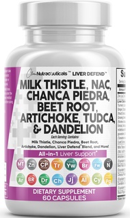 Milk Thistle 3000mg NAC Chanca Piedra 2000mg Beet Root 2000mg Artichoke 2000mg Dandelion Root 1000mg