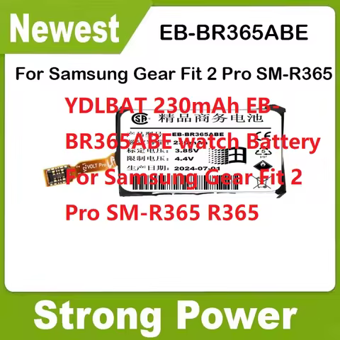 YDLBAT 230mAh EB-BR365ABE watch Battery For Samsung Gear Fit 2 Pro SM-R365 R365