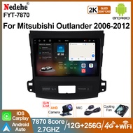 7870 2.7GHZ CPU Mitsubishi Outlander Xl 2 2006-2012 Android Player Carplay 2k QLED screen 360 DSP DT