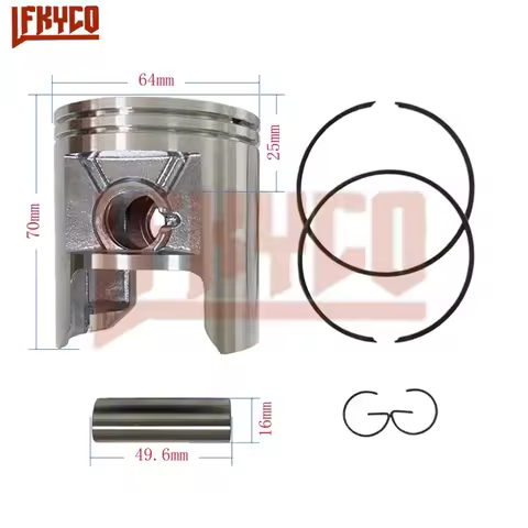 For Suzuki TS185 185cc TS 185 TC185 DS185 Motorbike 64mm Pin 16mm Motorcycle Engine Part Piston Ring