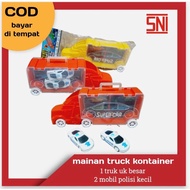 Container truck toys, container truck toys, large truck cars, large truck cars, container-filled tru