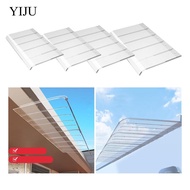[YIJU] Window Canopy PC Clear No Brackets Window Awning Outdoor Patio Awning Canopy for