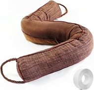 Heavy Duty Door Draft Stopper-Weighted Door Bottom Weather Stripping Noise Blocker (Grey 32 inch)