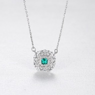 LAB GROWN Green DC01 artificial diamond necklace